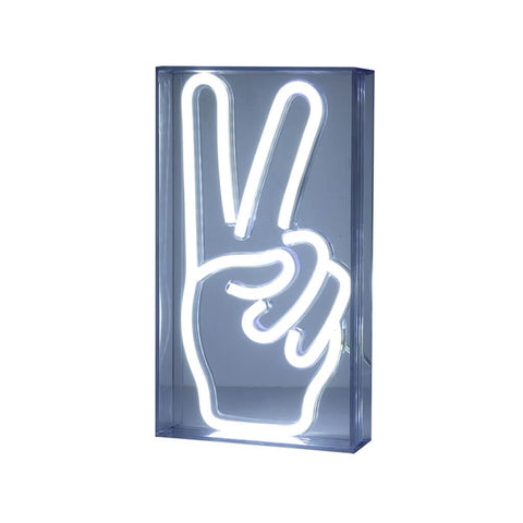 Neon Light Peace Hand 23x4x13εκ Mood (580469)