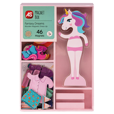 AS Magnet Box Fantasy Dreams Dress-Up 46 Εκπαιδευτικοί Ξύλινοι Μαγνήτες (1029-64059)