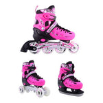 Sports Kids Roller Skates 3 sizes, fuchsia (002.1083/F)