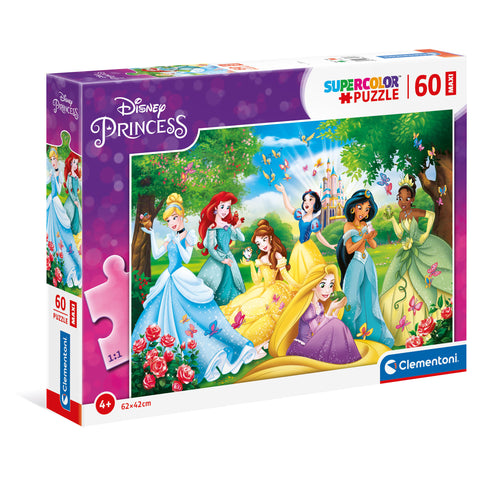 Clementoni Παιδικό Παζλ Maxi Super Color Disney Princess 60 τμχ (1200-26471) - Fun Planet