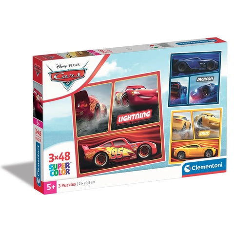 Clementoni Παζλ 3X48 Super Color Disney Cars (1200-25305) - Fun Planet