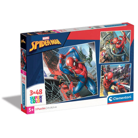 Clementoni Παζλ 3X48 Super Color Spider-Man (1200-25316) - Fun Planet