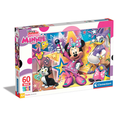 Clementoni Παιδικό Παζλ Maxi Supercolor Disney Minnie 60 τμχ (1200-26443) - Fun Planet