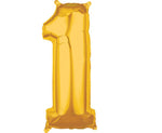 Foil Balloon Mini Number "4" Gold 16"/41cm (059049)