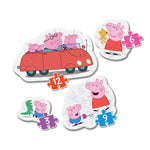 Clementoni Τα Πρώτα Μου Παζλ 1X3 + 1X6 + 1X9 + 1X12 Super Color Peppa Pig (1200-20829) - Fun Planet