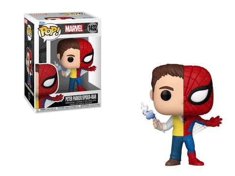 Funko Pop! Marvel: Split - Peter Parker/Spider-Man #1432 Bobble-Head Vinyl Figure (80892) - Fun Planet