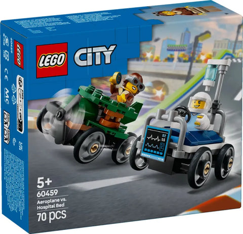 LEGO City Airplane vs. Hospital Bed Race Car Pack (60459)