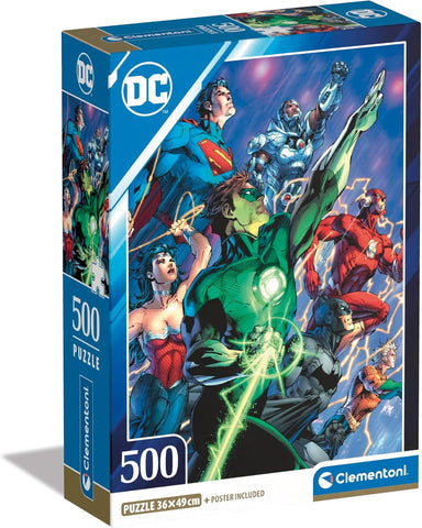 Clementoni Παζλ Compact Box Justice League 500 τμχ (1220-35532) - Fun Planet