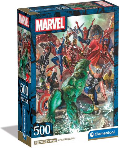 Clementoni Παζλ Compact Box The Avengers 500 τμχ (1220-35546)