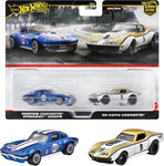 Hot Wheels Premium Car Culture Σετ 2 Αυτοκινητάκια Custom Corvette Stingray Coupe & '69 Copo Corvette (HRR80) - Fun Planet