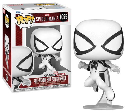 Funko Pop! Marvel: Spider-Man 2 Gamer Verse - Anti-Venom Suit Peter Parker #1025 Bobble-Head Vinyl Figure (80327)