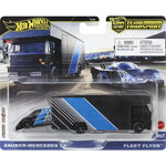 Hot Wheels Νταλίκα Με Αυτοκινητάκι Sauber-Mercedes C9 & Fleet Flyer (HRV41) - Fun Planet