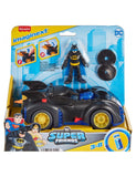 Imaginext DC Super Friends Batman Οχήματα Shake and Spin Batmobile (HRP08) - Fun Planet