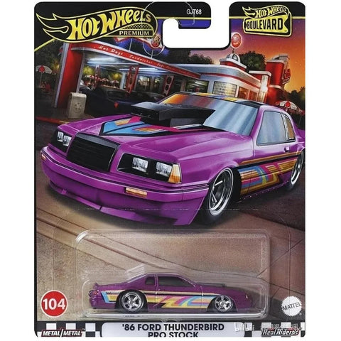 Hot Wheels Premium Boulevard Αυτοκινητάκια Συλλεκτικά '86 Ford Thunderbird Pro Stock (HRT72) - Fun Planet