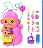 Polly Pocket Mίνι - Τρέντι Τσαντάκι Momma Monkey & Baby (HWP04)