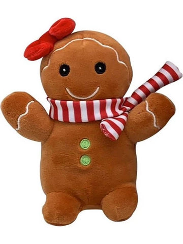 Λούτρινο Χριστουγεννιάτικο 12,5εκ Gingerbread Man Jingle Bells Friends Luna Toys (622823) - Fun Planet