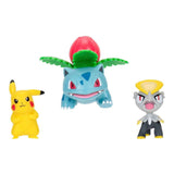 Pokemon Φιγούρές Μάχης Σετ 3 Pikachu, Jangmo-O, Ivysaur Wave 21 (PKW3893) - Fun Planet