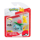 Pokemon Φιγούρές Μάχης Σετ 3 Pikachu, Jangmo-O, Ivysaur Wave 21 (PKW3893) - Fun Planet