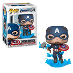 Funko Pop! Marvel: Avengers Endgame - Captain America With Broken Shield & Mjolnir #573 Bobble-Head Vinyl Figure (45137) - Fun Planet